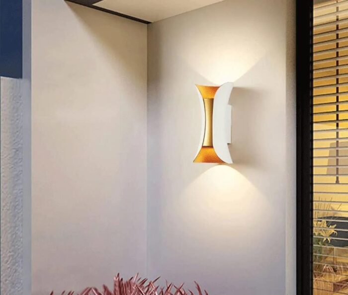 Applique murale d'intérieur et d'extérieur blanc – Image 1