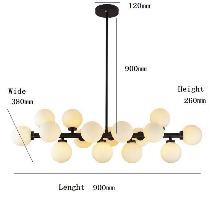 Lustre CABELLA 16 boules BK – Image 6