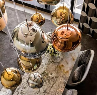 Suspension LAVA en verre moderne