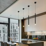 Suspension Slim cylindrique à Led intégrée