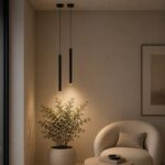 Suspension Slim cylindrique à Led intégrée – Image 5
