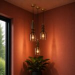 Pack de 3 suspensions design en verre champagne - Image 5