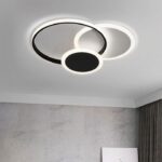 Plafonnier Ringy minimaliste en Acrylique noir et blanc – Image 3