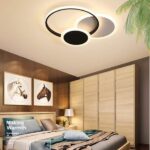Plafonnier Ringy minimaliste en Acrylique noir et blanc – Image 2