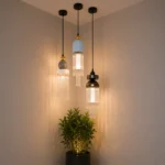 Pack de 3 suspensions Totem en verre ficelé – Image 4